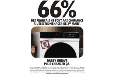 Campagne publicitaire de Darty sur son passeport digital pour le marché de la 2nde main