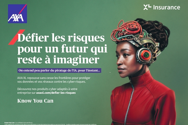 IA et shooting photo traditionnel pour la campagne de l’assureur Axa XL, branche « B to B » d’Axa